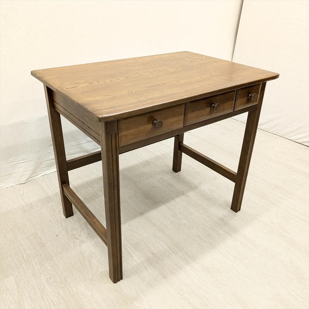 美品　山室家具製作所　旭川家具　エスポアール　楢 ナラ材　机　デスク　作業台