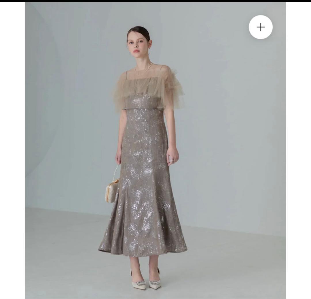 LEJAチュールフリルボレロペイントマーメイドドレスワンピース2点セット　新品