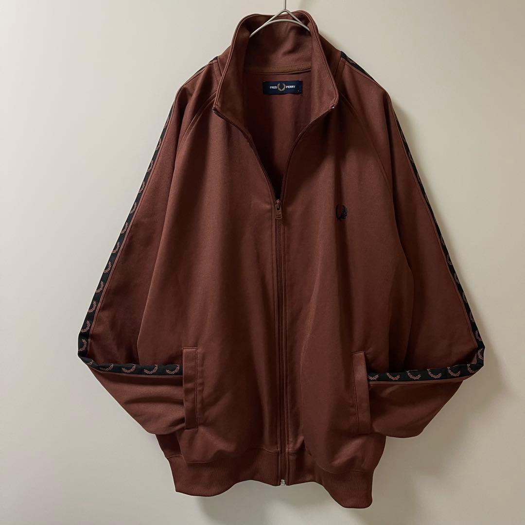 極美品 L】フレッドペリー刺繍トラックジャケットFred古着ジャージトップえんじ