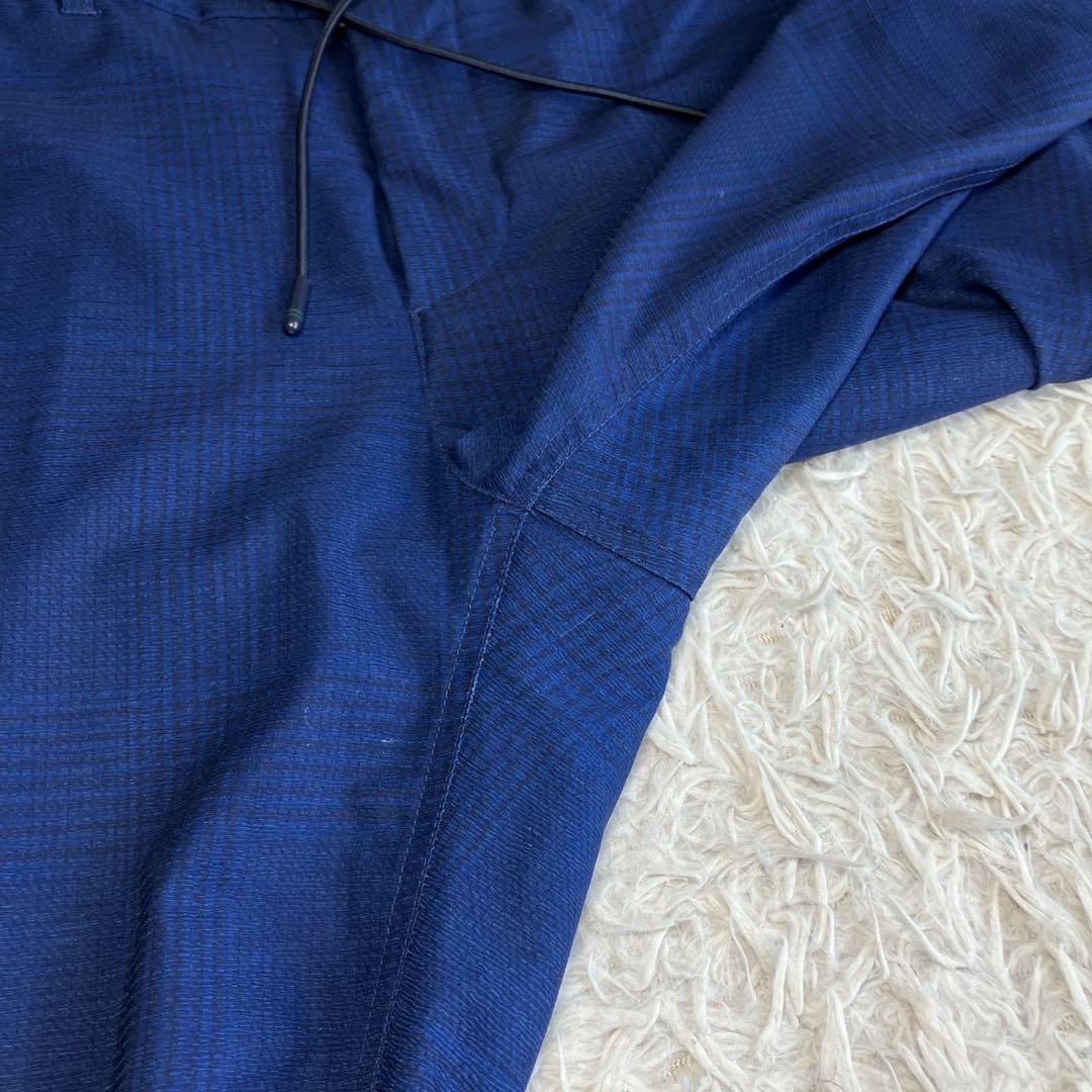 ◎人気デザイン ZARA ブルー系スーツ 軽量 チェック柄 ロゴプレートL 1