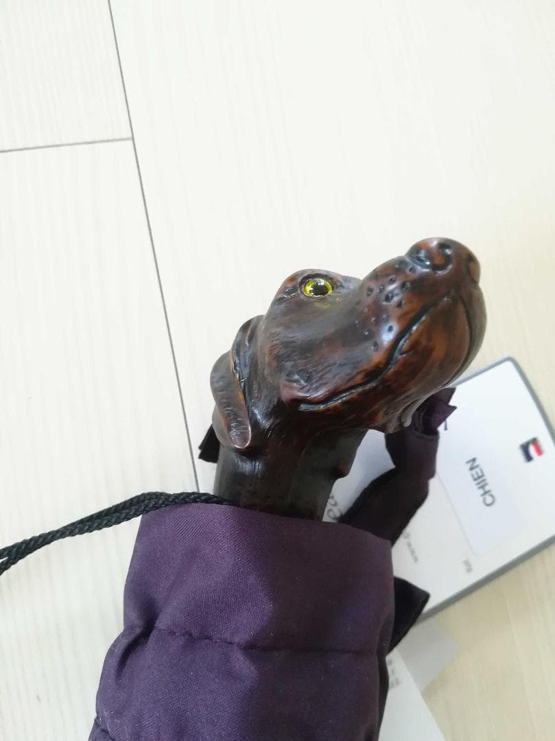 新価格Guy de jean 折畳み傘 雨/日傘兼用：グレーハウンド（プルーン）