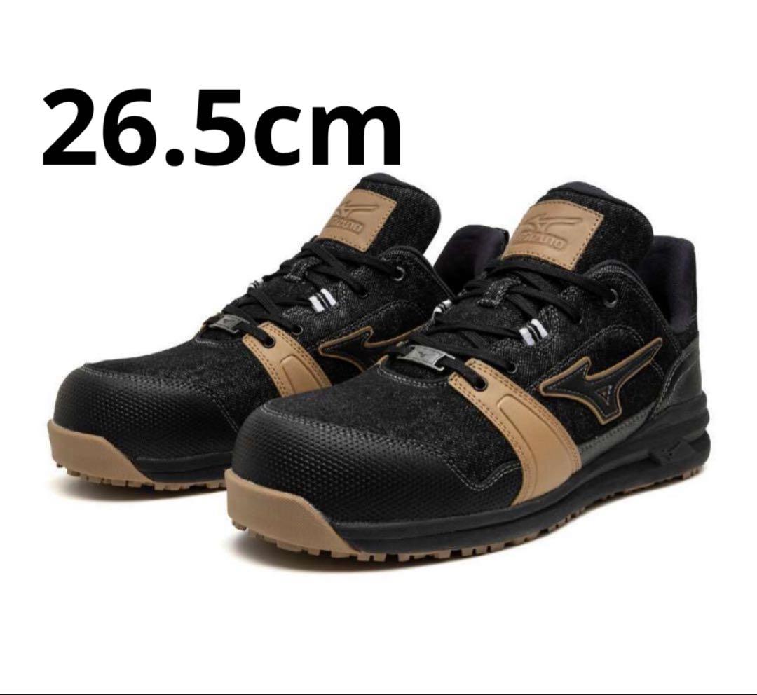 新品　ミズノ　安全靴 オールマイティLS2 11L デニム 26.5ブラック