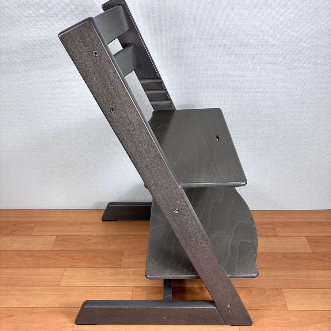 【美品】ストッケ トリップトラップ ヘイジーグレー ベビーセット付 S/N4