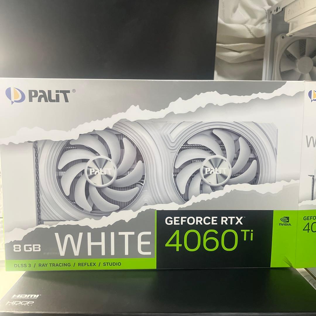 グラフィックボード・グラボ・ビデオカード Palit rtx4060ti white 8GB