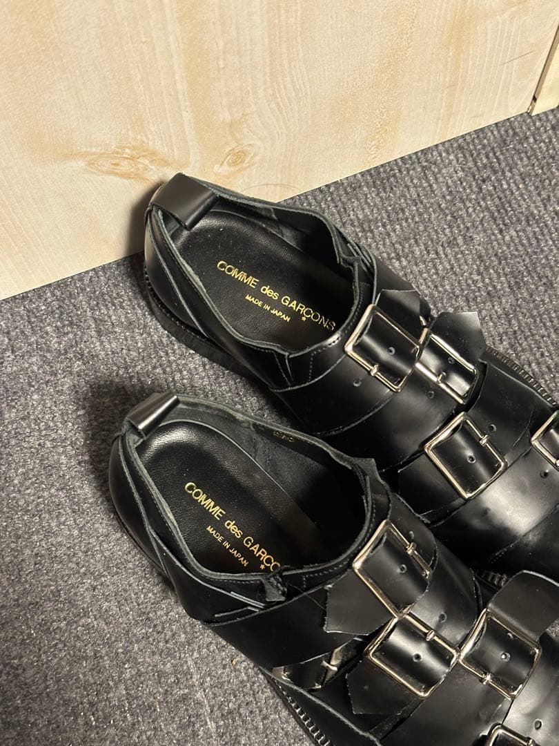 コムデギャルソン 希少 2014年 モンスター期 多重ベルト 靴