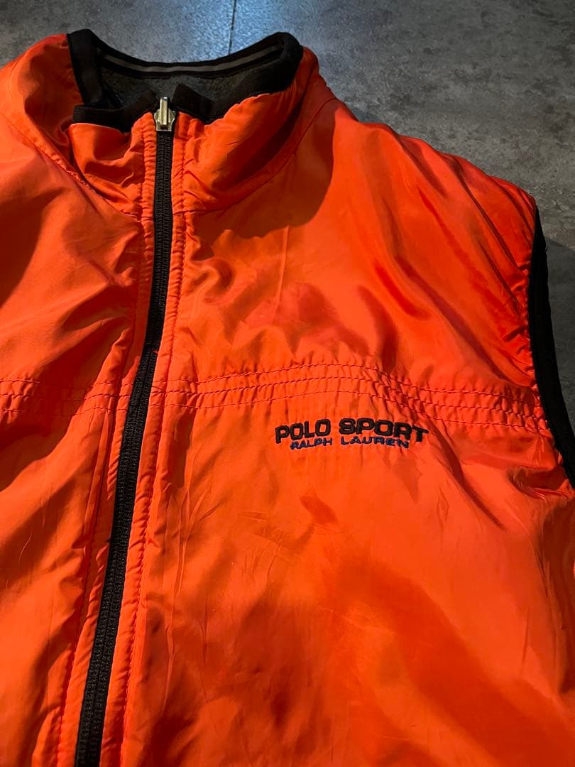 90s POLO SPORT フリースベスト リバーシブル usa