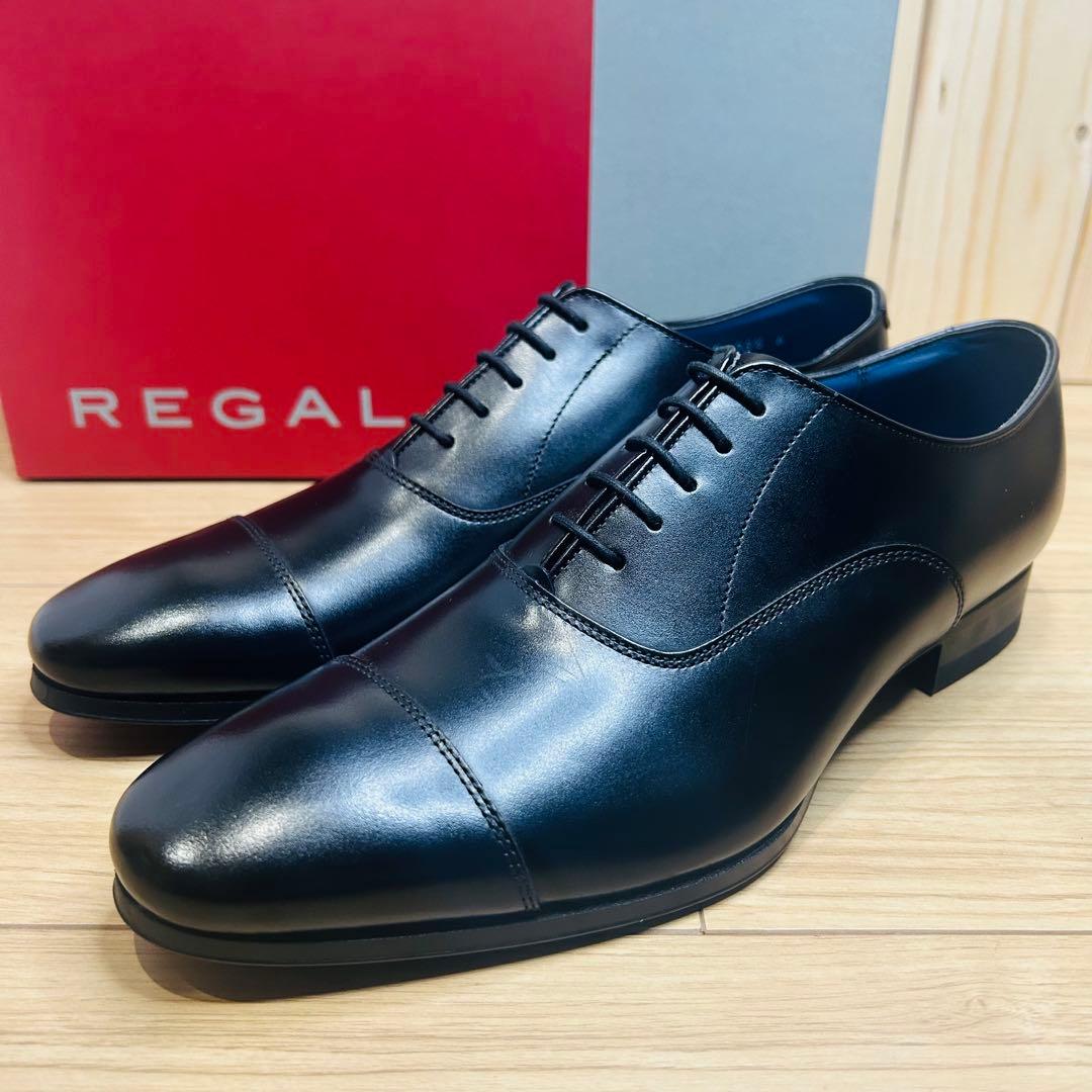 【新品】REGAL 21VR 内羽根 ストレートチップ 黒 23.5cm 日本製