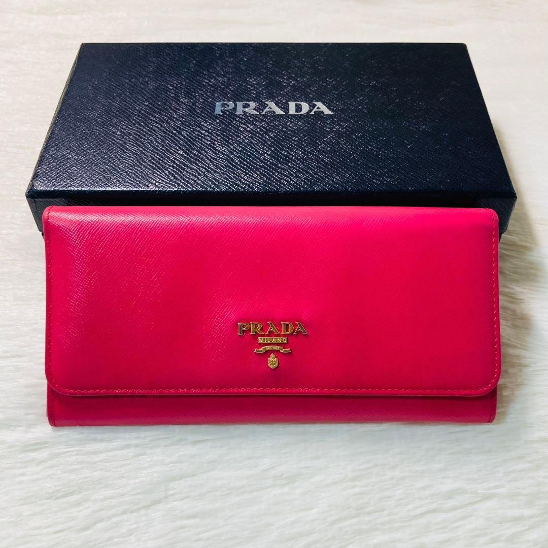 ラストセール　美品　PRADA プラダ　長財布　ロングウォレット　サフィアーノ