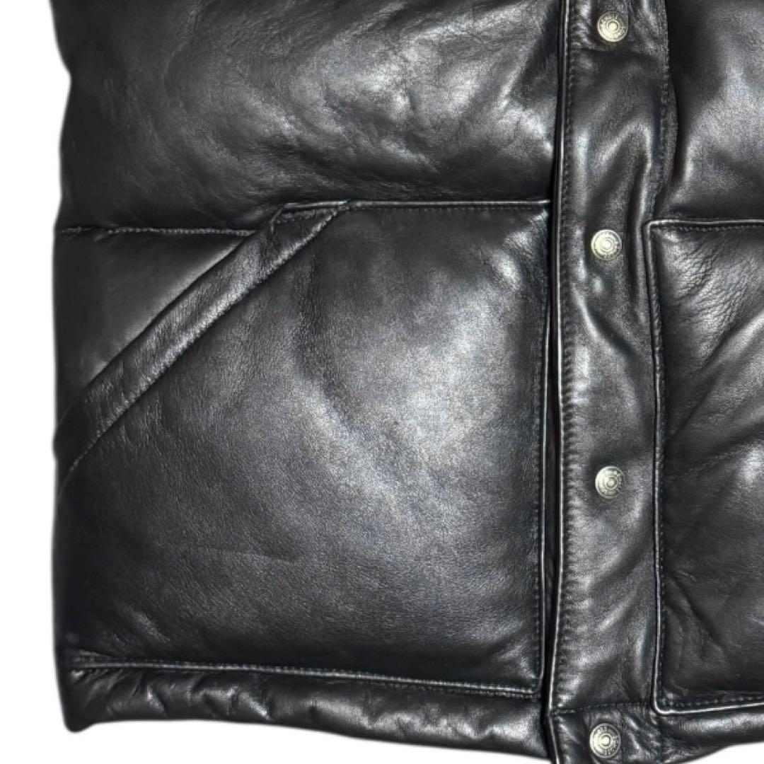 美品 Schott 米国製 204D 羊革 レザーダウンベスト ブラック L