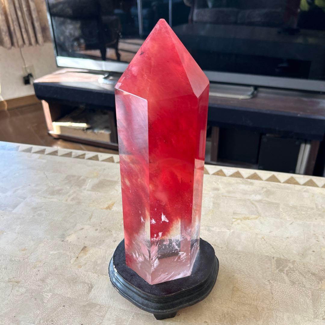 天然赤水晶六角柱