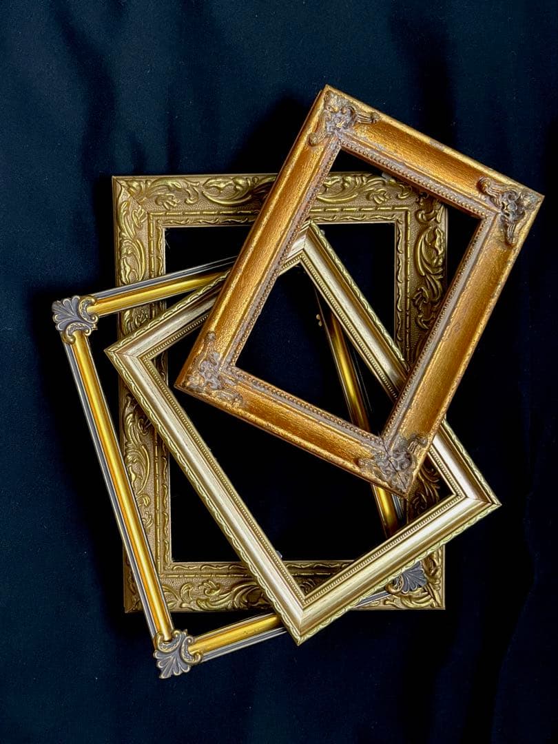 ◆フランスアンティーク｜写真立てフレームフォトスタンド木枠額縁額装ガラス壁掛け