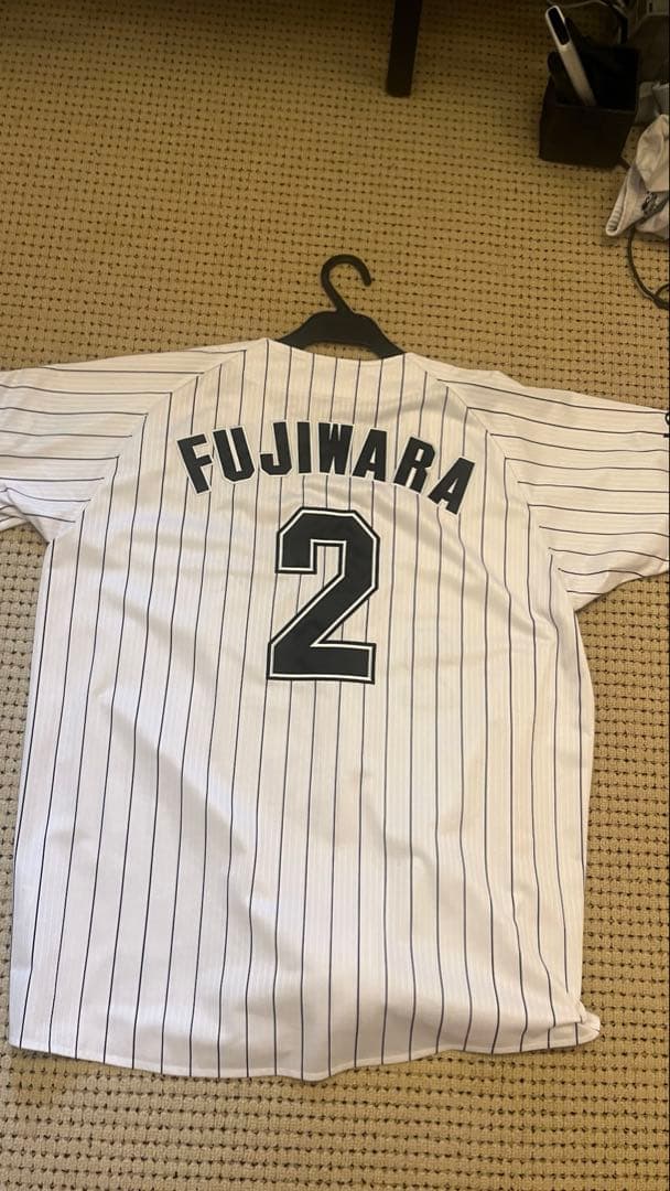 千葉ロッテマリーンズ　藤原　背番号2 ホームユニフォーム刺繍ユニフォーム