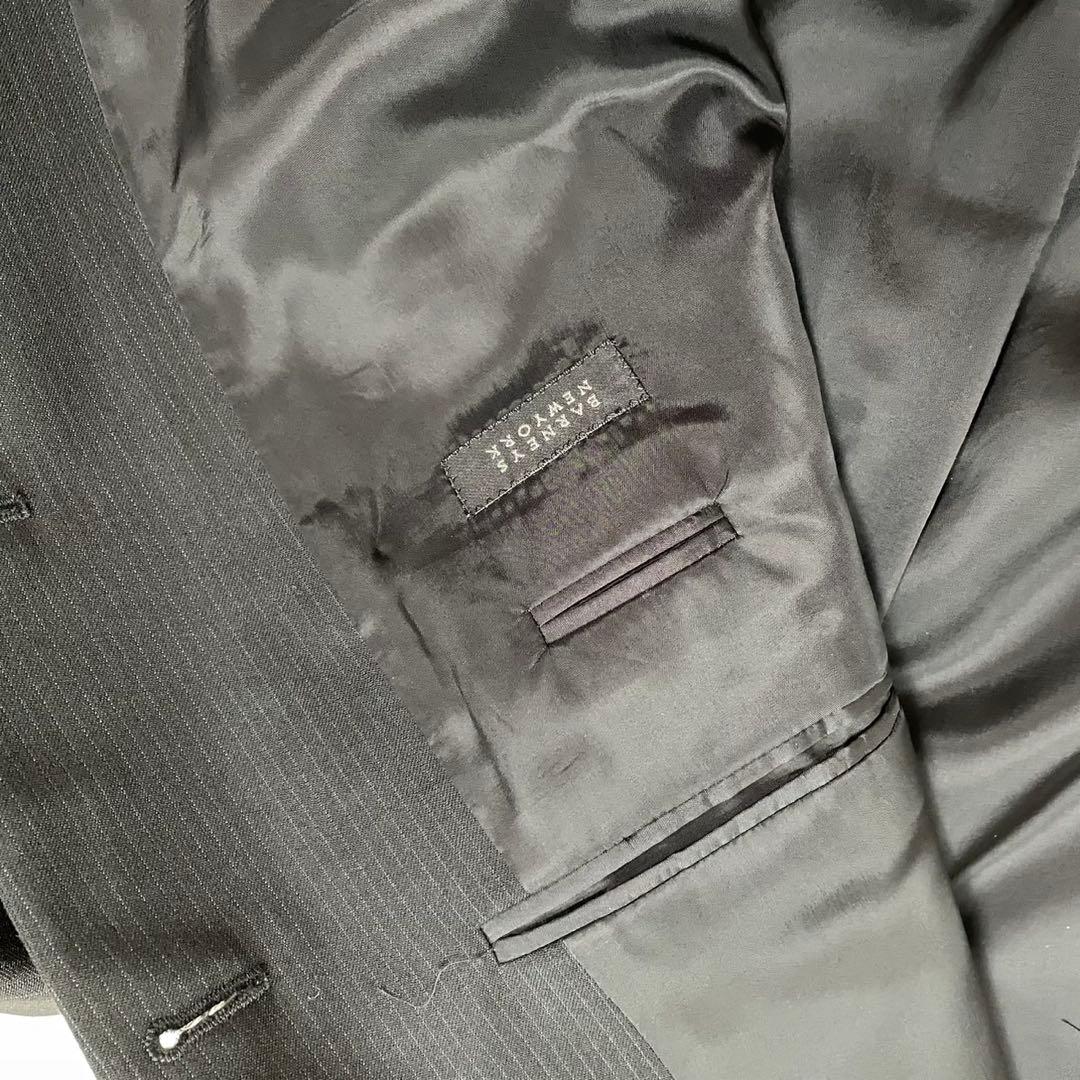 美品HUGO BOSSヒューゴボス ダークグレー ストライプ セットアップスーツ