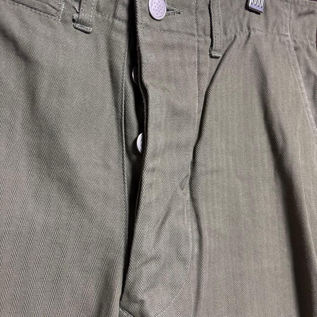 TOPAZ ヘリンボーンツイルトラウザー　ミリタリーパンツ　W32