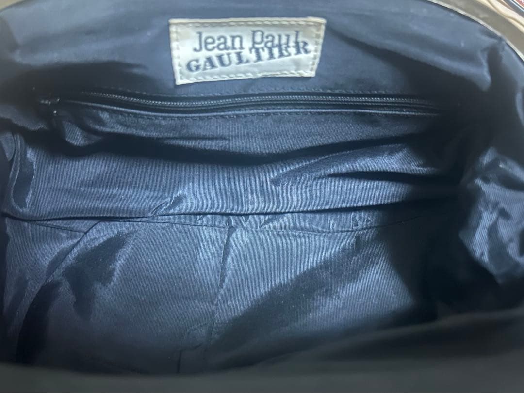 Jean Paul GAULTIER ゴルチエがま口　黒レザー ショルダーバッグ