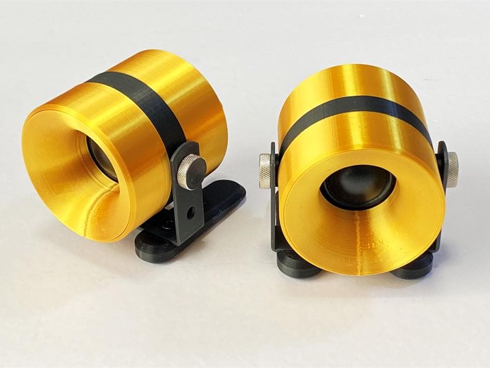 アドオン■高能率97dBホーンツイーター2個セット■ゴールドGHG01