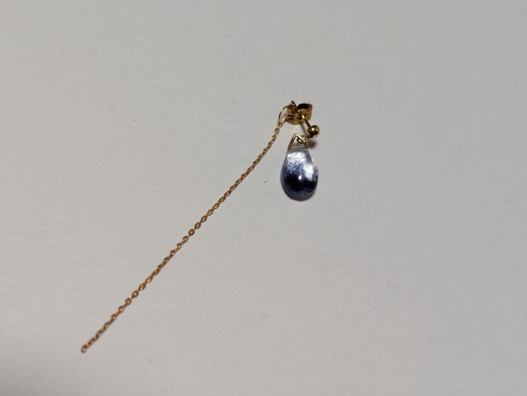 デュモルチェライトインクォーツのピアス