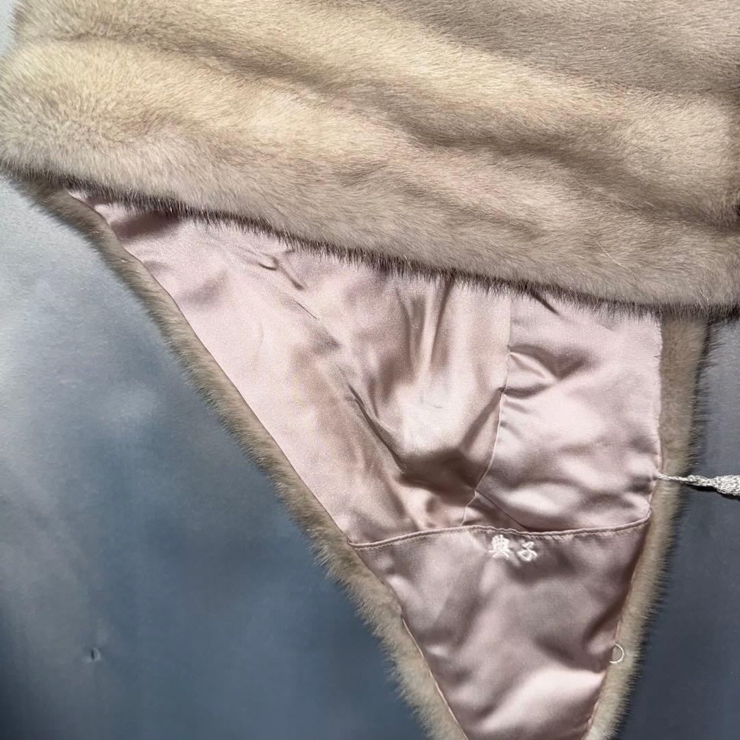 SAGAMINK　サガミンク　サファイヤミンク　ケープ　しっぽのフリンジ付き