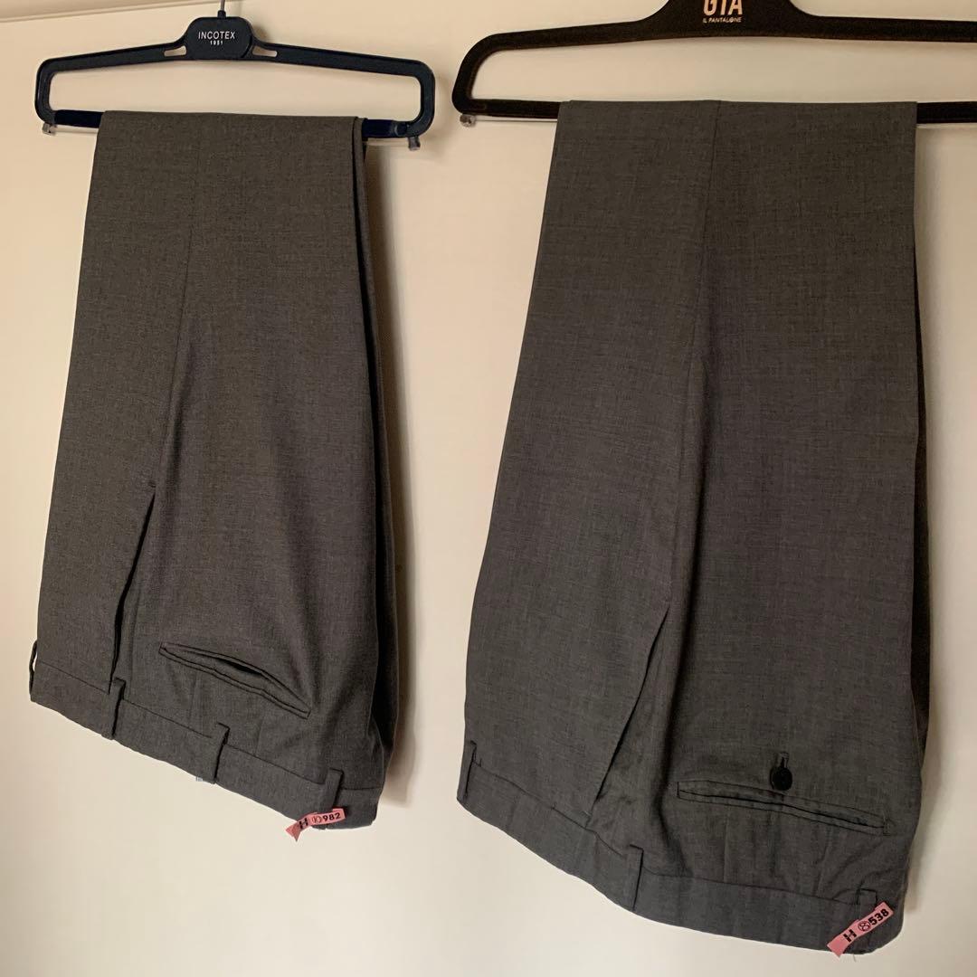 【BEAMS F】 秋冬インコテックス＆春夏スラックス グレー　サイズ48