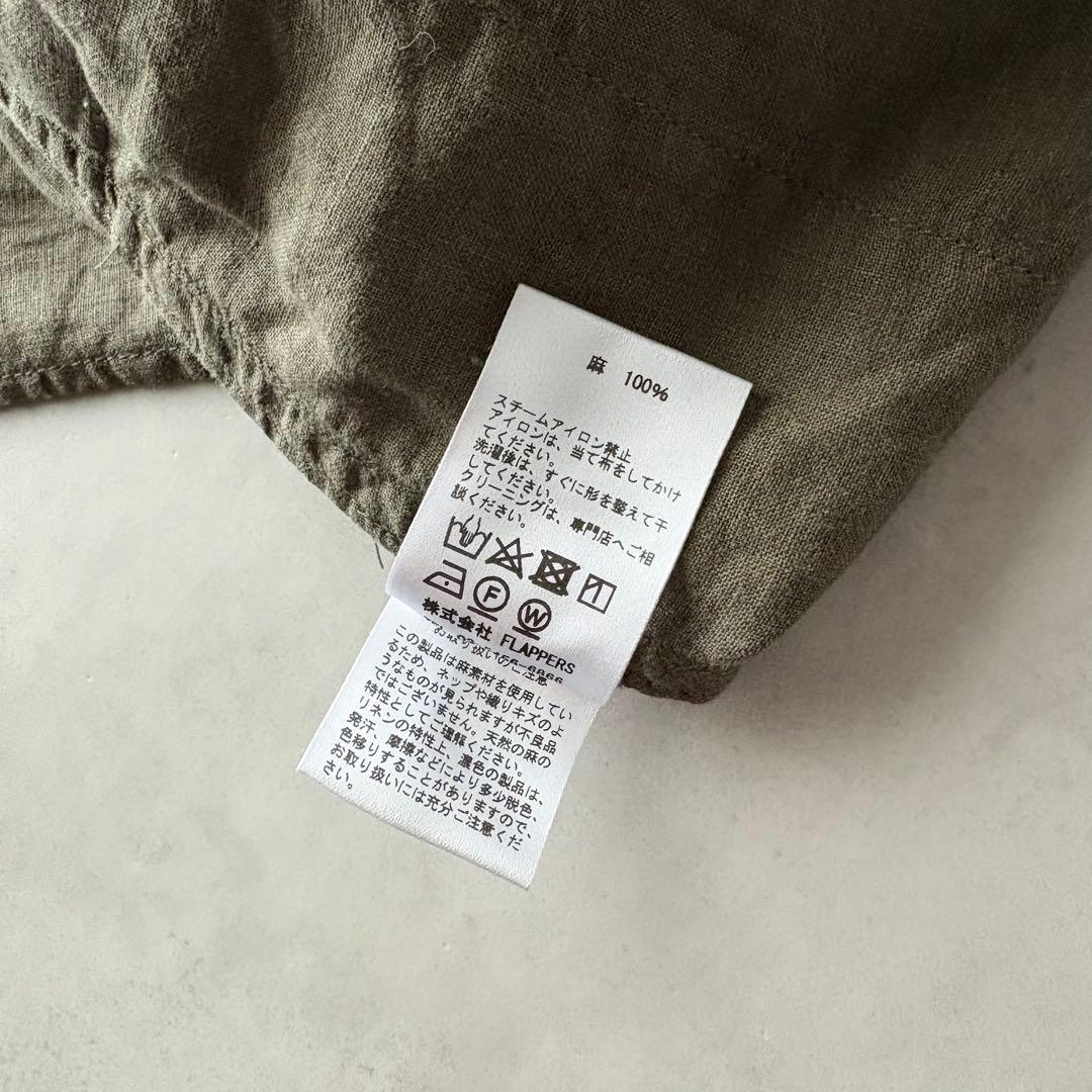 定番人気　TICCA　ティッカ　リネン　カーゴパンツ　麻100%　ウエストゴム