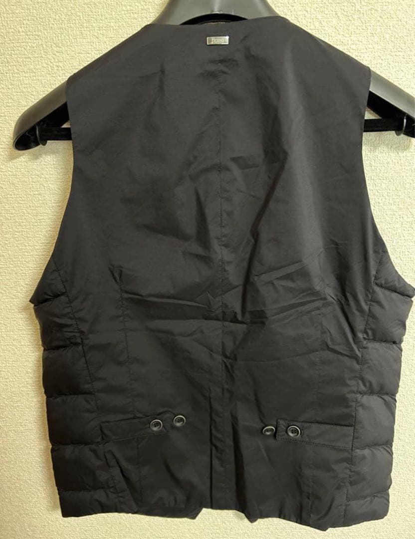 Herno ブラック ダウンベスト(ダウンジレ) ヘルノ　サイズ44 Sサイズ