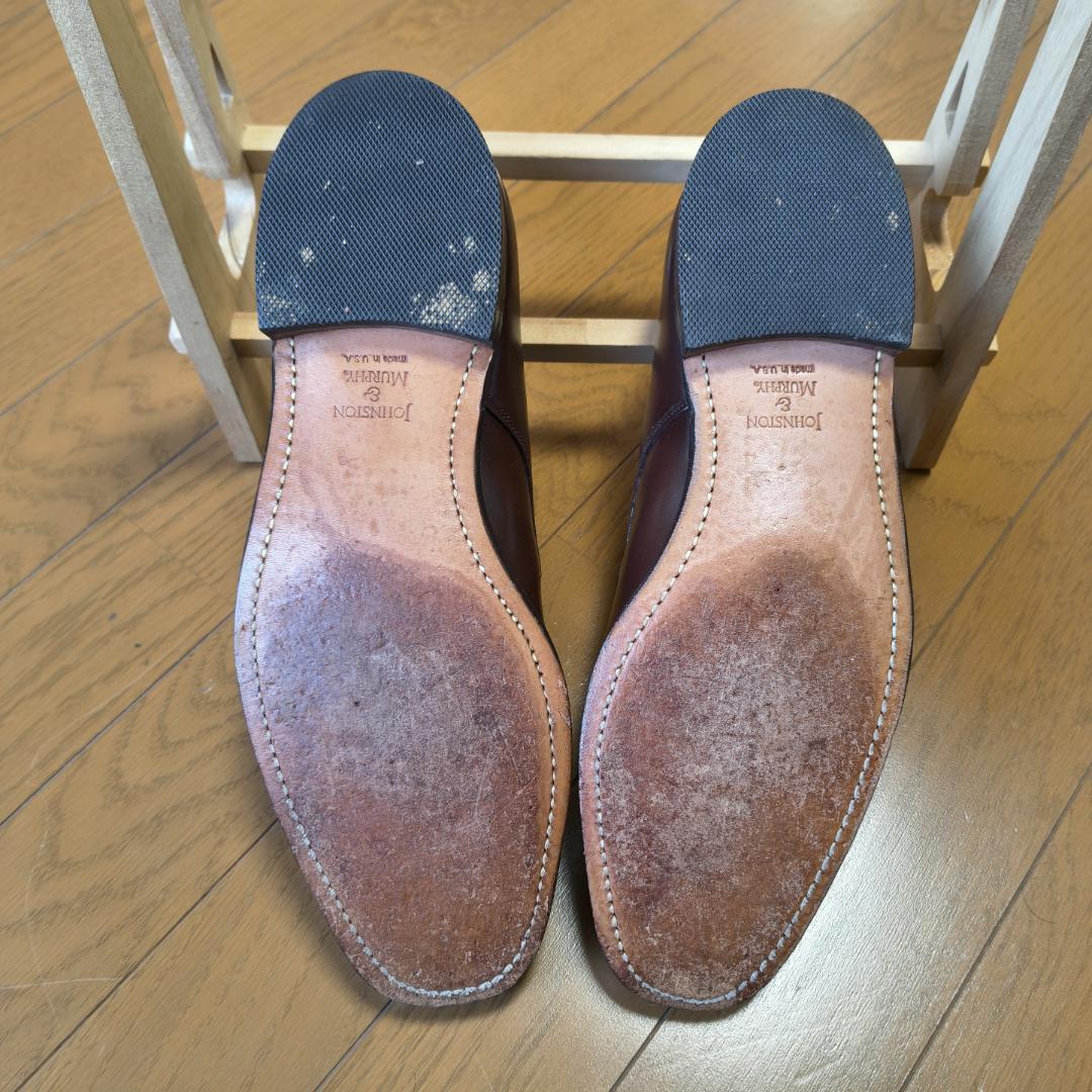 美品リカラー済 キャップトゥ ジョンストン＆マーフィー ブラウン 10　USA製