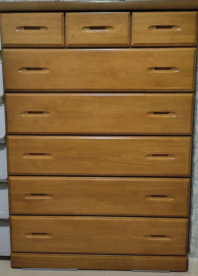 ★美品★タンス　 6段8引き出し　ナチュラルウッド