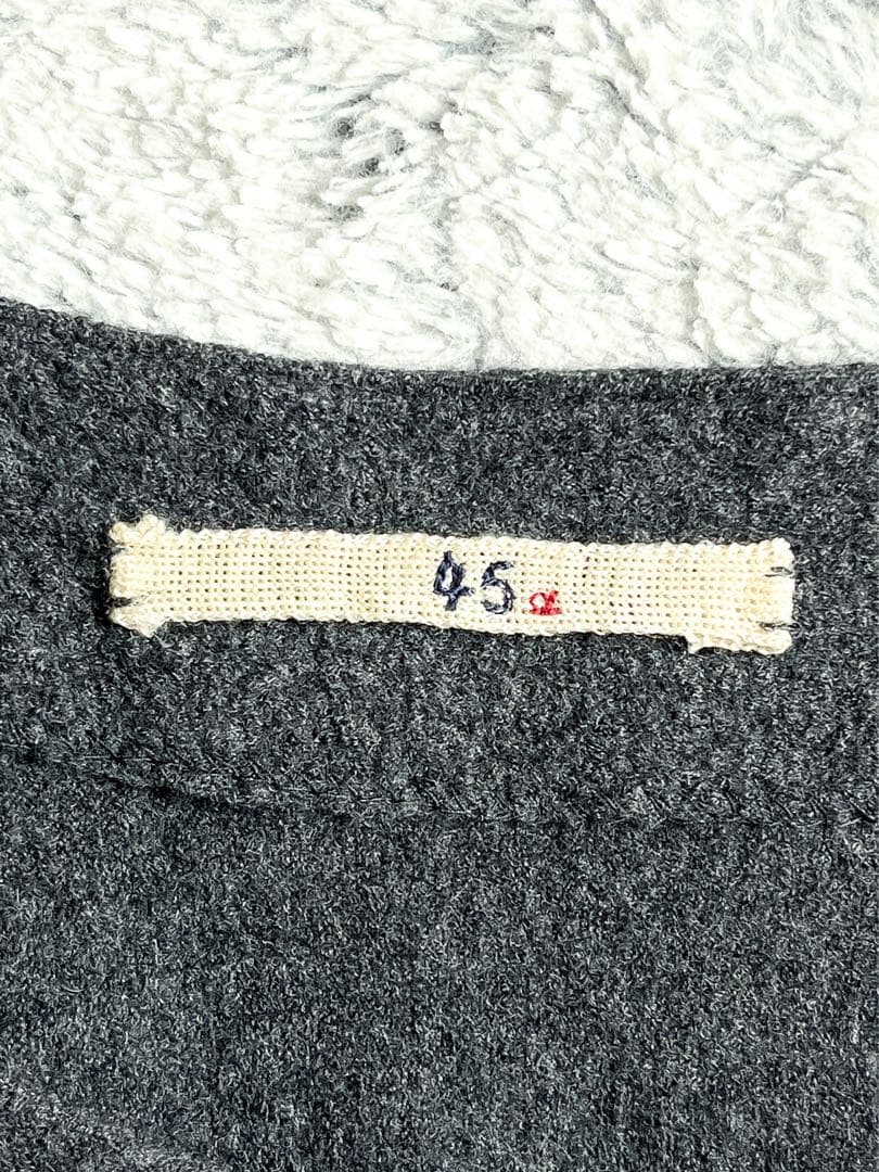 【45R】45rpm ウール100% フラワー刺繍 フロート縮絨ニットワンピース