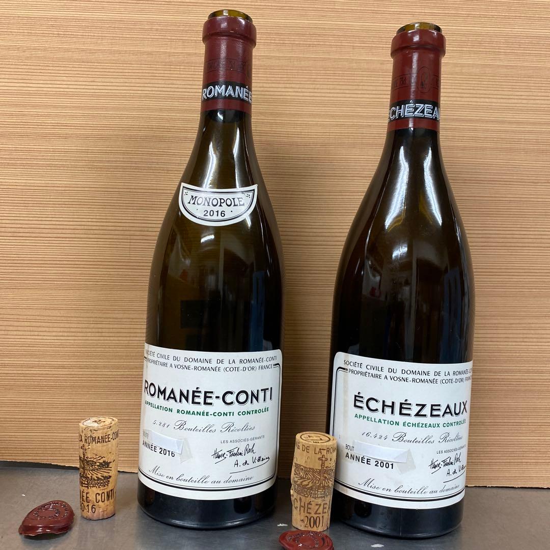 ◼️空き瓶◼️DRC ロマネコンティ、エシェゾー　コルクキャップ付き