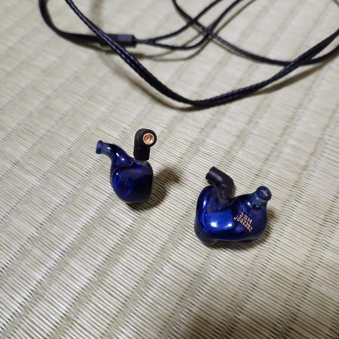 qdc 3sh リケーブル可能イヤホン 青　有線イヤホン