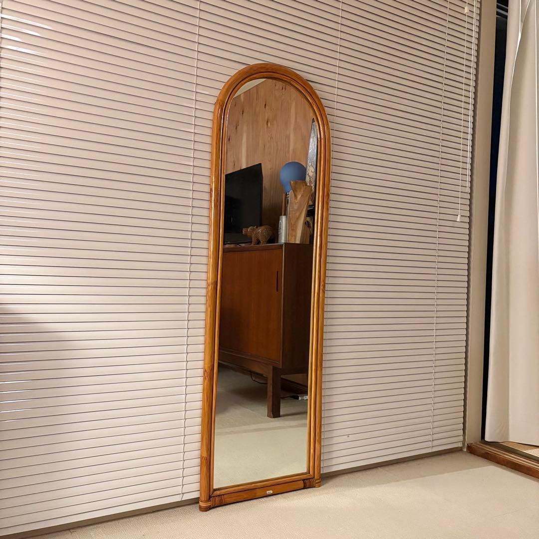 鏡 Vintage Rattern Mirror