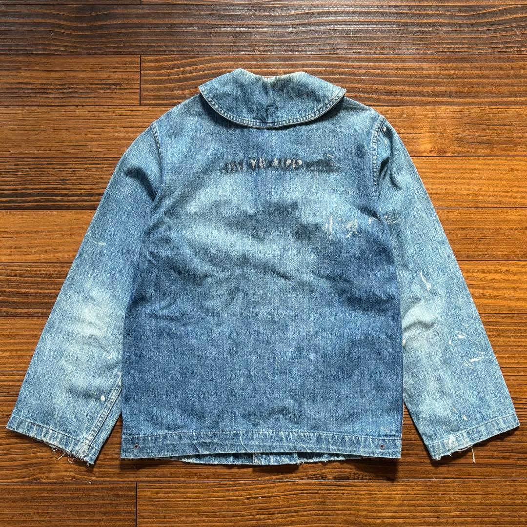 セ*ド様 40s USNAVY ショールカラー カバーオール ステンシル　ヘチマ