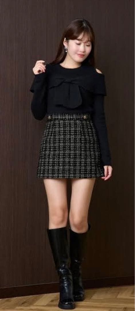 パンツ Herlipto Verlet Tweed Mini Skort