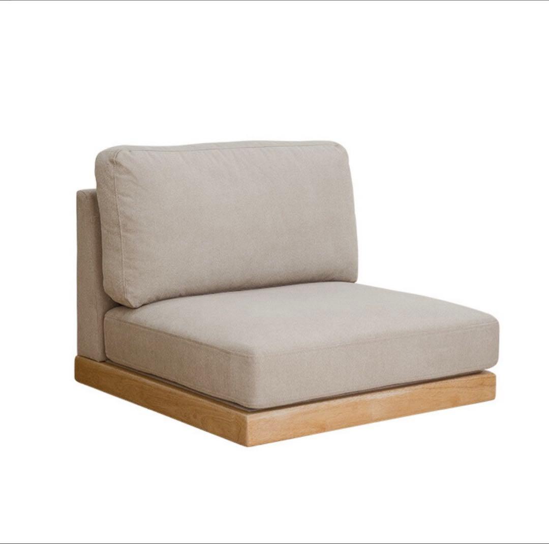 シ*タ様 オークション式　ベージュ 1人掛けソファ 分解可能 ロータイプ