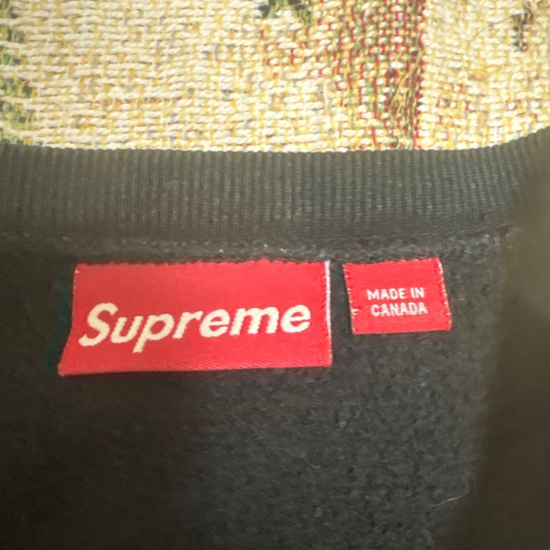 old supreme ボックスロゴ　スウェット　黒　ブラック